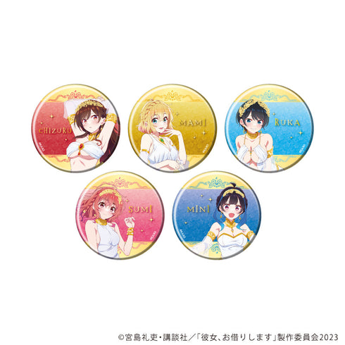 『彼女、お借りします』缶バッジ30/女神ver. B コンプリートセット(全5種)(描き下ろしイラスト)
